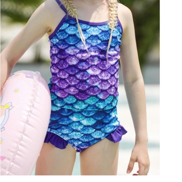 swimsobo Girls 3-Piece Swimsuit 3 Piece Long Slv Rashguard Bikini 8 - Picture 3 of 7